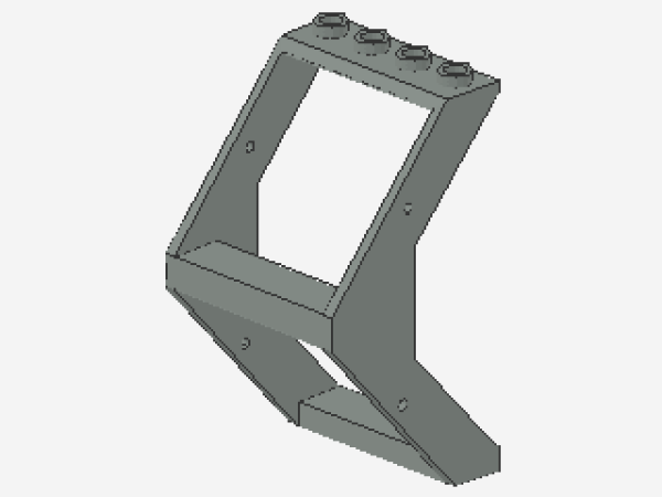 Lego Window 4 x 4 x 6 (4741) hell grau