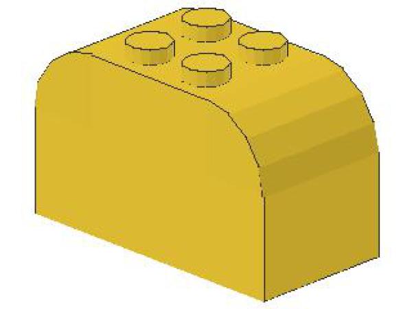 Lego Slope Stone, curved 4 x 2 x 2 (4744) yellow