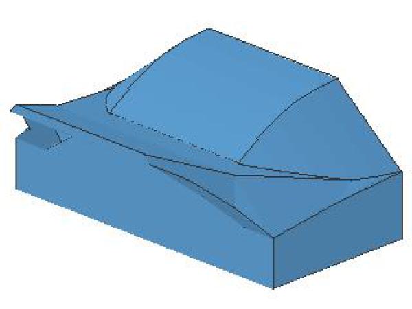 Lego Slope Stone, curved 1 x 2 x 2/3 (47458) medium blue