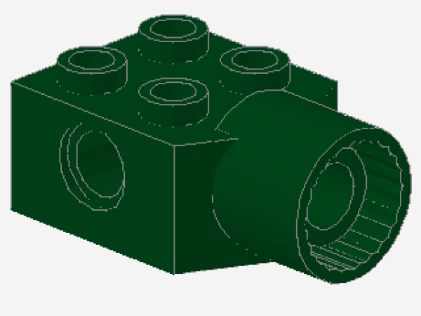 Lego Technic Stein 2 x 2 (48169) dunkel grün