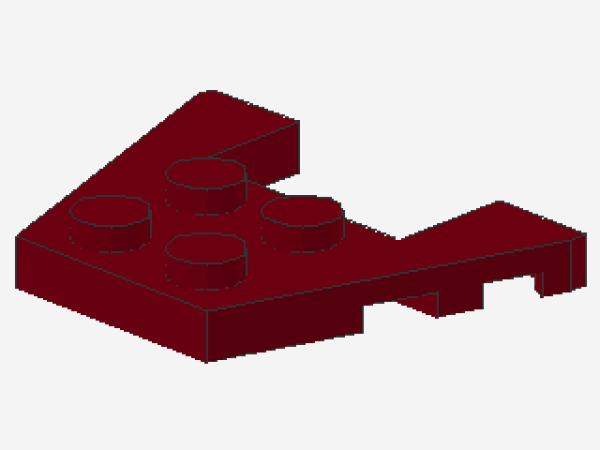Lego Wedge Plate 3 x 4 (48183) dark red
