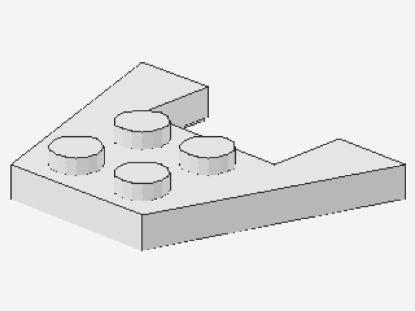 Lego Keilplatte 3 x 4 (4859) weiß