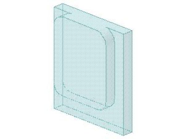 Lego Glas für Fenster 1 x 2 x 2 (4862) transparent hell blau