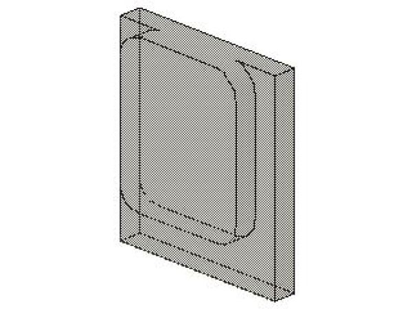 Lego Glass for Window 1 x 2 x 2 (4863) transparent black