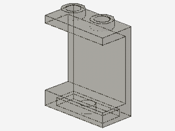 Lego Panel 1 x 2 x 2 (4864b) hollow Studs, transparent black