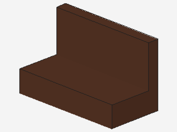 Lego Panel 1 x 2 x 1 (4865) straight Corners, brown