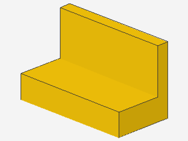 Lego Panel 1 x 2 x 1 (4865) straight Corners, yellow