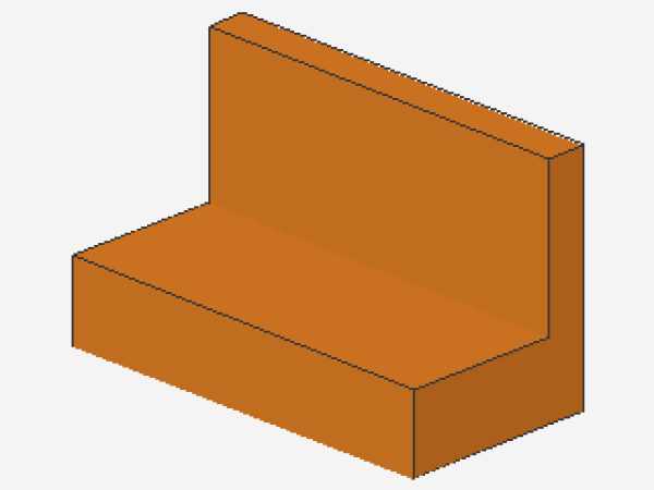 Lego Panel 1 x 2 x 1 (4865) straight Corners, orange