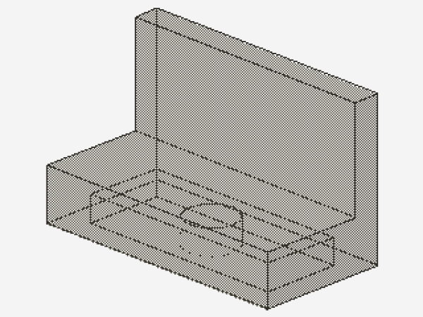 Lego Panel 1 x 2 x 1 (4865) straight Corners, transparent black