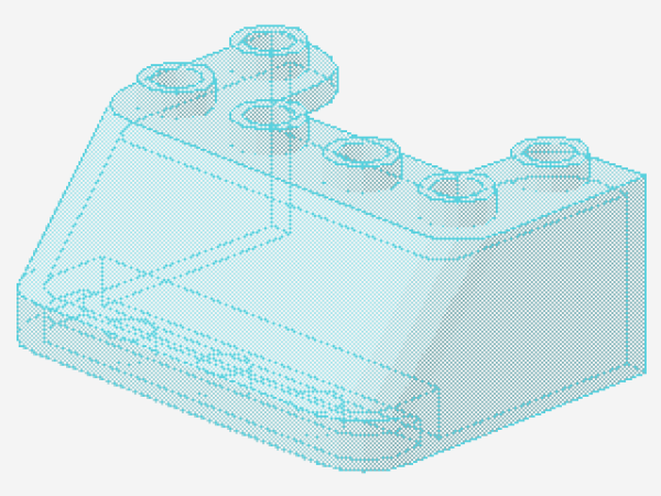 Lego Windschutzscheibe 3 x 4 x 1 1/3 (4866) transparent hell blau