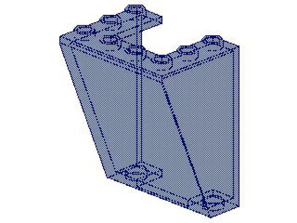 Lego Windschutzscheibe 3 x 4 x 4 (4872) invertiert, transparent dunkel blau