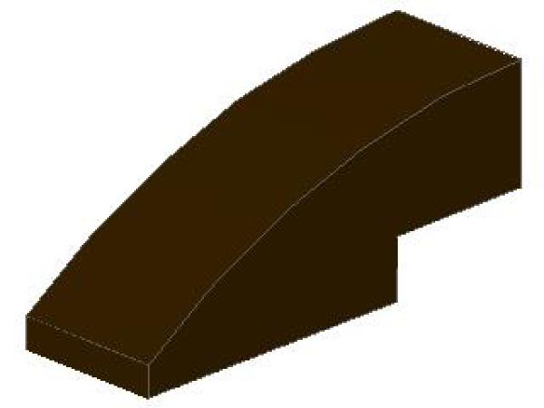 Lego Slope Stone, curved 3 x 1 x 1 (50950) dark brown