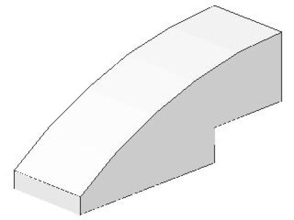 Lego Slope Stone, curved 3 x 1 x 1 (50950) white