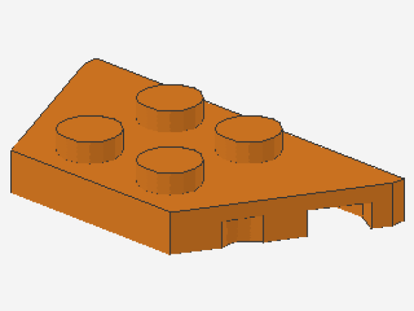 Lego Wedge Plate 2 x 4 (51739) orange