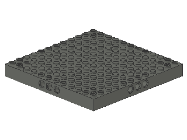 Lego Brick, modified 12 x 12 x 1 (52040) dark bluish gray