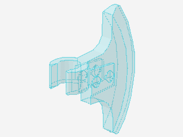 Lego Minifigur Axtkopf (53454) transparent hell blau