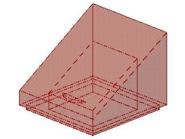 Lego Schrägstein 30° 1 x 1 x 2/3 (54200) transparent rot