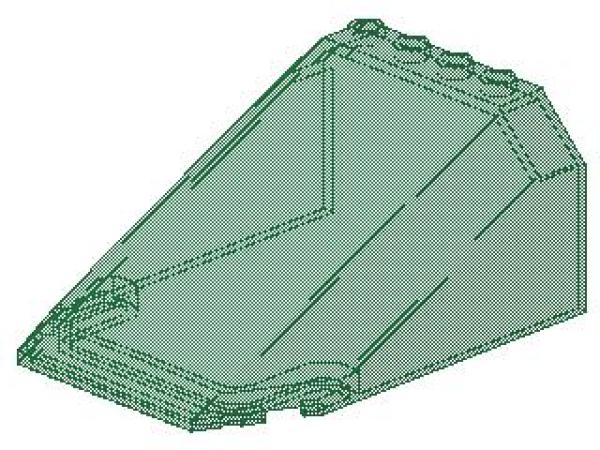 Lego Windschutzscheibe 8 x 6 x 3 (551 / 32086) transparent grün