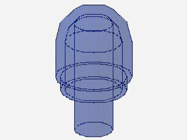 Lego Stange mit Lichtabdeckung (58176) transparent dunkel blau