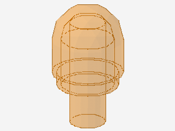 Lego Stange mit Lichtabdeckung (58176) transparent orange