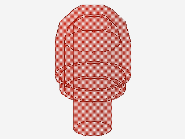 Lego Stange mit Lichtabdeckung (58176) transparent rot