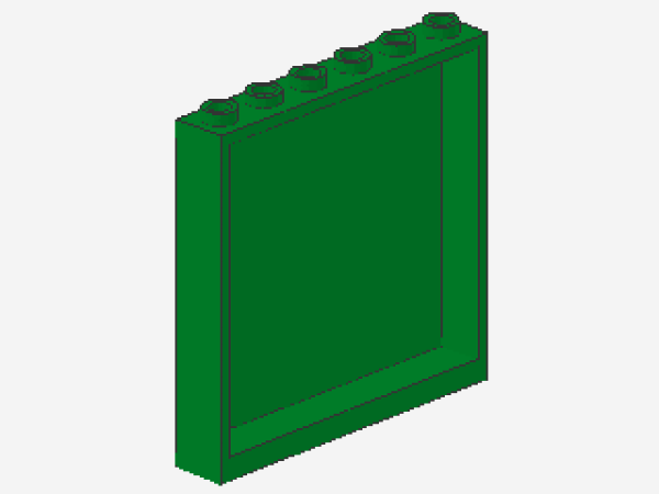 Lego Panel 1 x 6 x 5 (59349) green