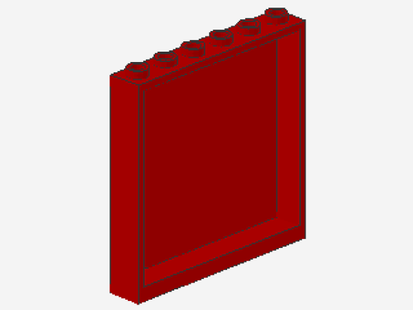 Lego Panel 1 x 6 x 5 (59349) red