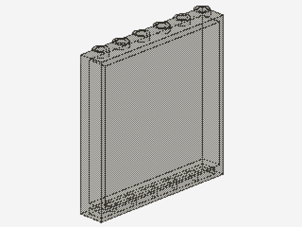 Lego Panel 1 x 6 x 5 (59349) transparent black