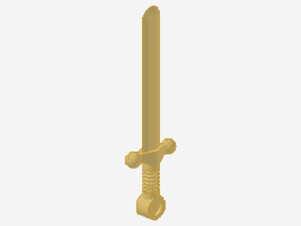 Lego Minifigure Greatsword (59) chrom gold