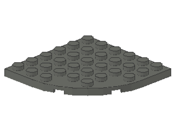 Lego Platte 6 x 6, rund (6003) Rundecke, dunkel bläulich grau