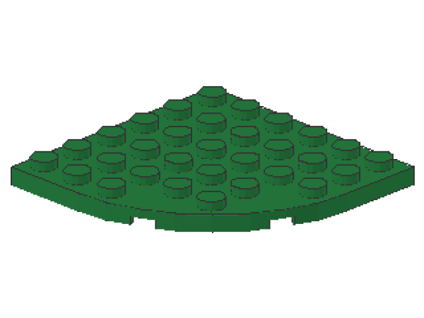 Lego Platte 6 x 6, rund (6003) Rundecke, grün