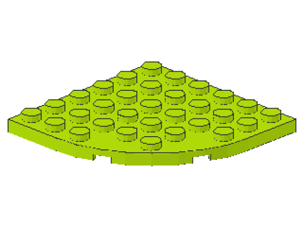 Lego Platte 6 x 6, rund (6003) Rundecke, limone