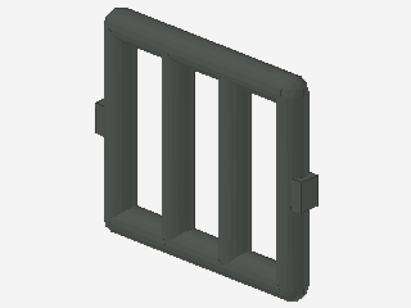 Lego Bar 1 x 4 x 3 (6016) Window Grille, dark gray