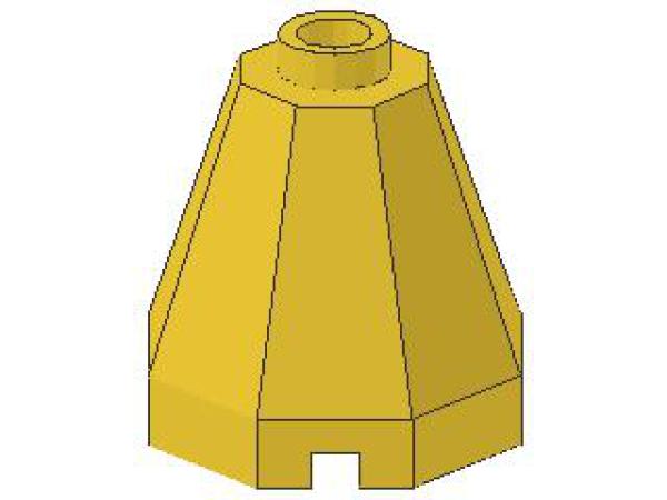 Lego Cone 2 x 2 x 1 2/3 (6039) yellow