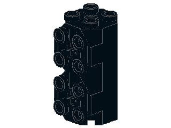 Lego Brick, modified 2 x 2 x 3 1/3 (6042 ) black