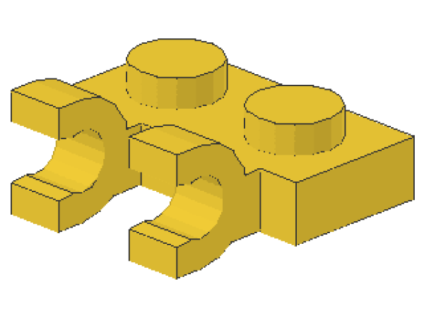 Lego Platte, modifiziert 1 x 2 (60470) gelb
