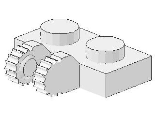 Lego Scharnier Platte 1 x 2 (60471) weiß