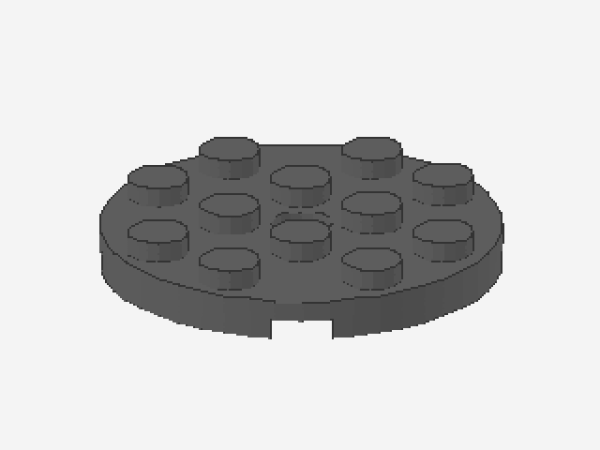 Lego Platte 4 x 4, rund (60474) mit Loch, dunkel bläulich grau