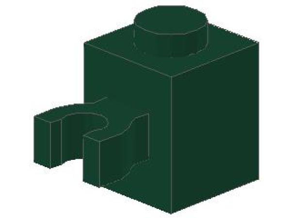 Lego Brick, modified 1 x 1 x 1 (30241 / 60475) dark green