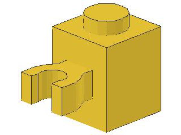 Lego Brick, modified 1 x 1 x 1 (30241 / 60475) yellow