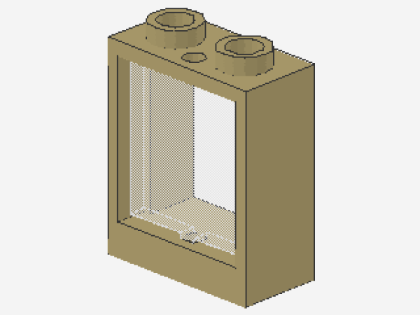 Lego Fenster 1 x 2 x 2 (60592c01) tan