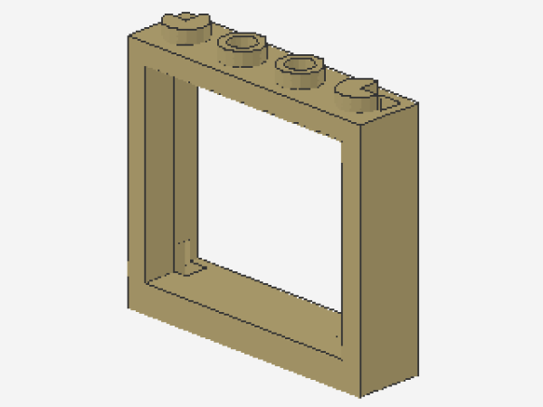 Lego Windows 1 x 4 x 3 (60594) tan