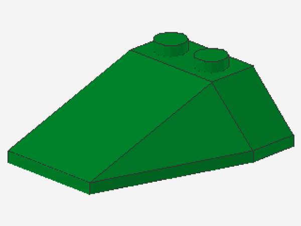 Lego Wedge 4 x 4 (6069) green