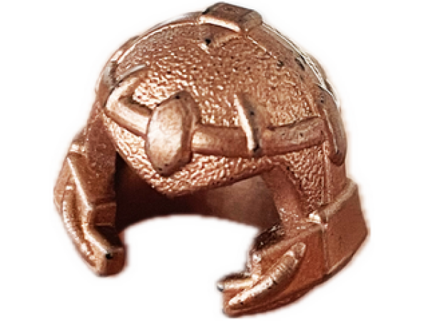 Lego Minifigur Helm mit Kinnschutz (60751) metallic kupfer