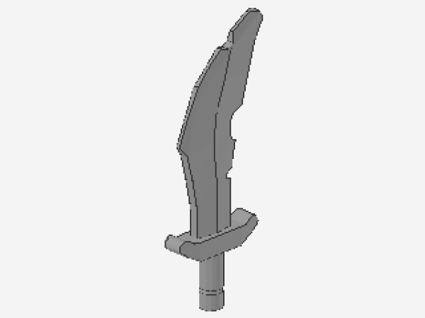 Lego Minifigur Krummsäbel (60752) perlend hell grau