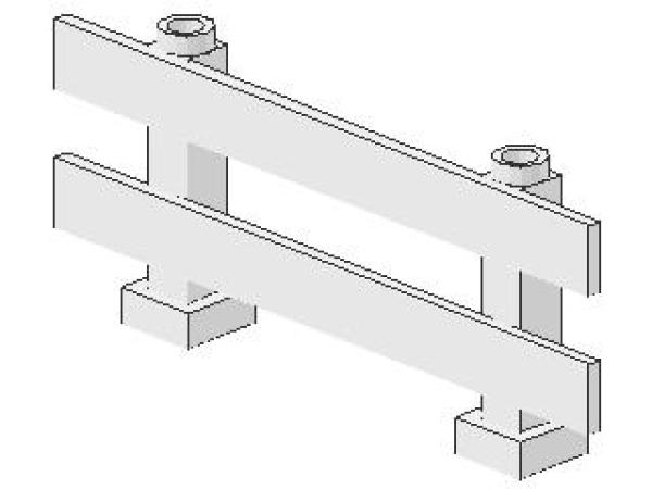 Lego Fence 1 x 8 x 2 2/3 (6079) white