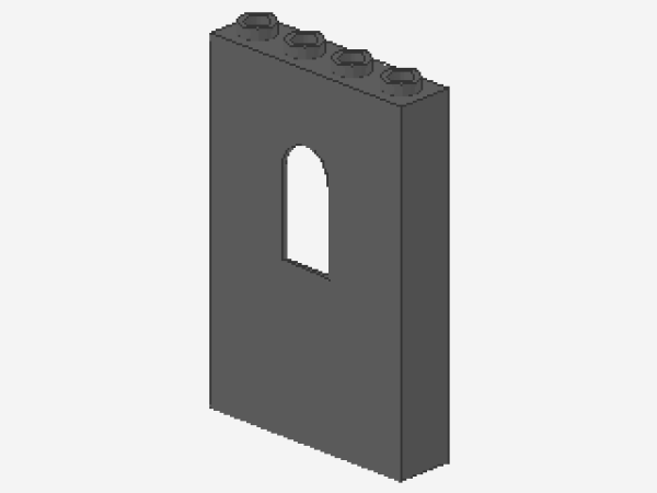 Lego Panel 1 x 4 x 5 (60808) with Window, dark bluish gray