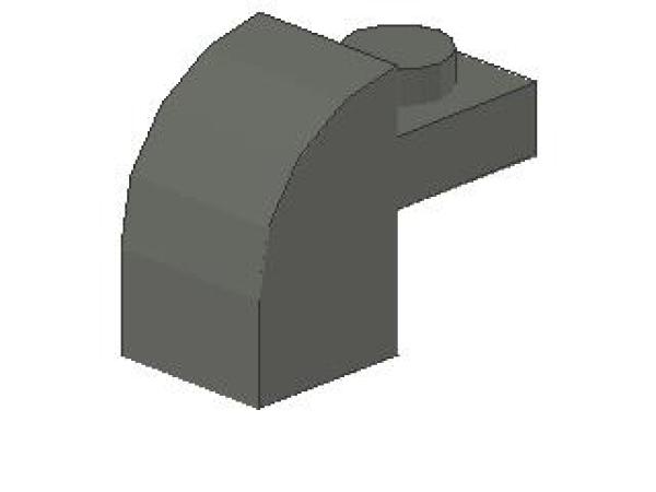 Lego Slope Stone, curved 2 x 1 x 1 1/3 (6091) dark bluish gray