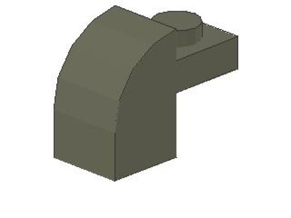 Lego Slope Stone, curved 2 x 1 x 1 1/3 (6091) dark gray