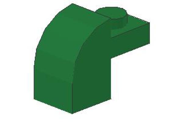 Lego Slope Stone, curved 2 x 1 x 1 1/3 (6091) green